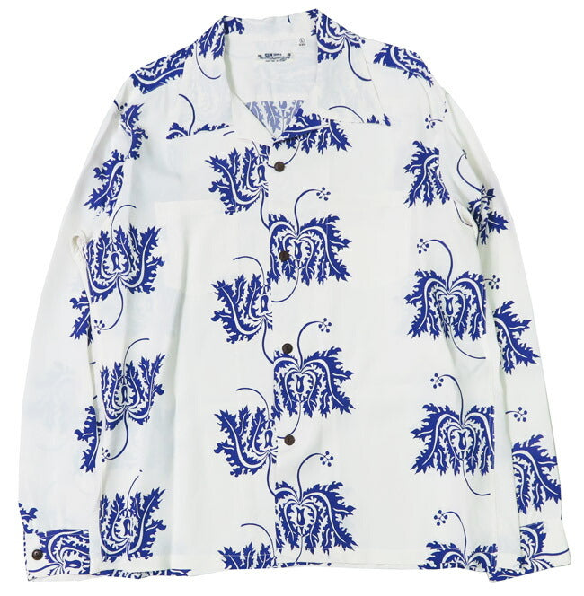 サンサーフ SUN SURF 長袖 レーヨンハワイアンシャツ CORAL HIBISCUS アロハシャツ SS29402 【2025年春夏新作】