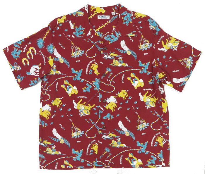 サンサーフ SUN SURF 半袖 レーヨン羽二重 ハワイアンシャツ 「PANIOLA TOWN」 ALOHA アロハシャツ SS39420 【2025年春夏新作】