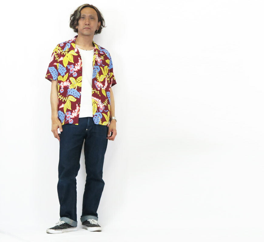 サンサーフ SUN SURF 半袖 レーヨン羽二重 ハワイアンシャツ 「SHELL GINGER」 DISTINCTIVE SPORTSWEAR アロハシャツ SS39423 【2025年春夏新作】