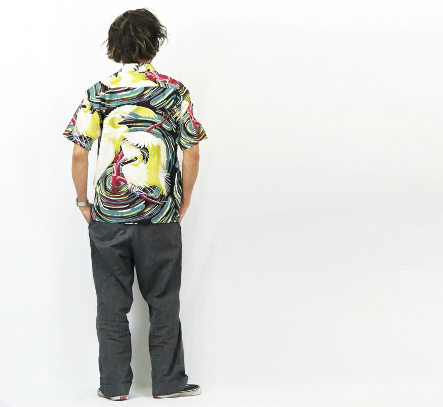 サンサーフ SUN SURF 半袖 コットン ハワイアンシャツ 「PAIR OF HERON」 HATA DRY GOODS STORE SPECIAL EDITION スペシャルエディション アロハシャツ SS39480 【2025年春夏新作】