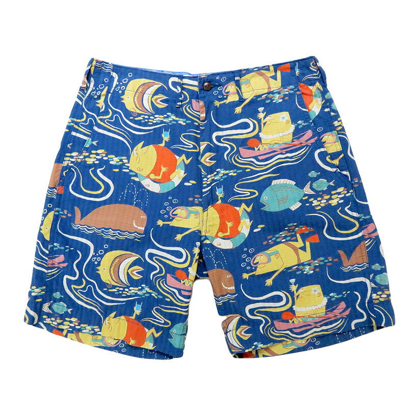 サンサーフ SUN SURF ショーツ ハーフパンツ DOBBY COTTON SHORTS “OCEAN ACTIVITIES” by 柳原良平 with MOOKIE SS52570