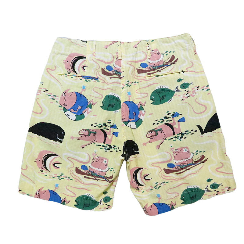 サンサーフ SUN SURF ショーツ ハーフパンツ DOBBY COTTON SHORTS “OCEAN ACTIVITIES” by 柳原良平 with MOOKIE SS52570