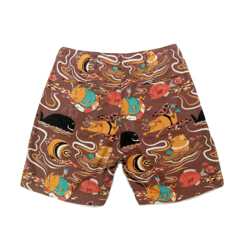 サンサーフ SUN SURF ショーツ ハーフパンツ DOBBY COTTON SHORTS “OCEAN ACTIVITIES” by 柳原良平 with MOOKIE SS52570