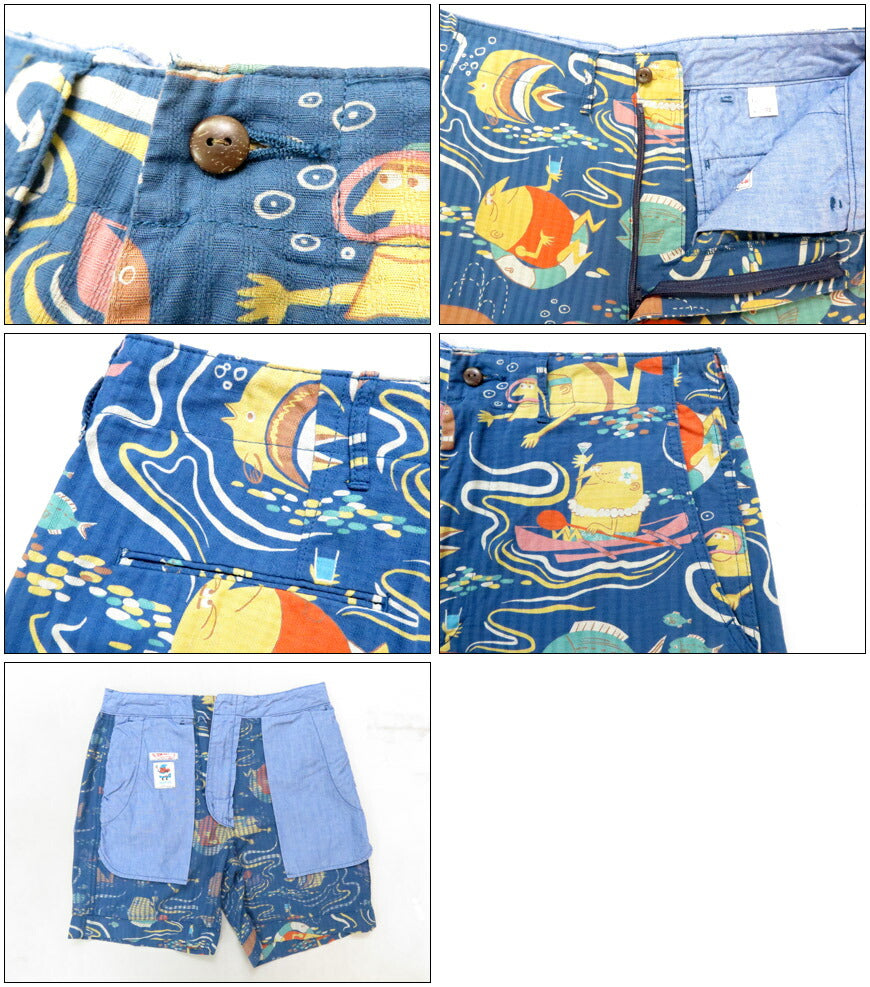 サンサーフ SUN SURF ショーツ ハーフパンツ DOBBY COTTON SHORTS “OCEAN ACTIVITIES” by 柳原良平 with MOOKIE SS52570