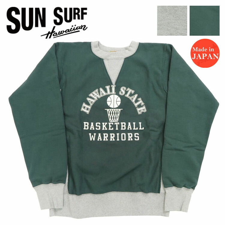サンサーフ SUN SURF 長袖 クルーネック スウェット トレーナー プリント "HAWAII STATE" SS69439【2024-25年秋冬新作】