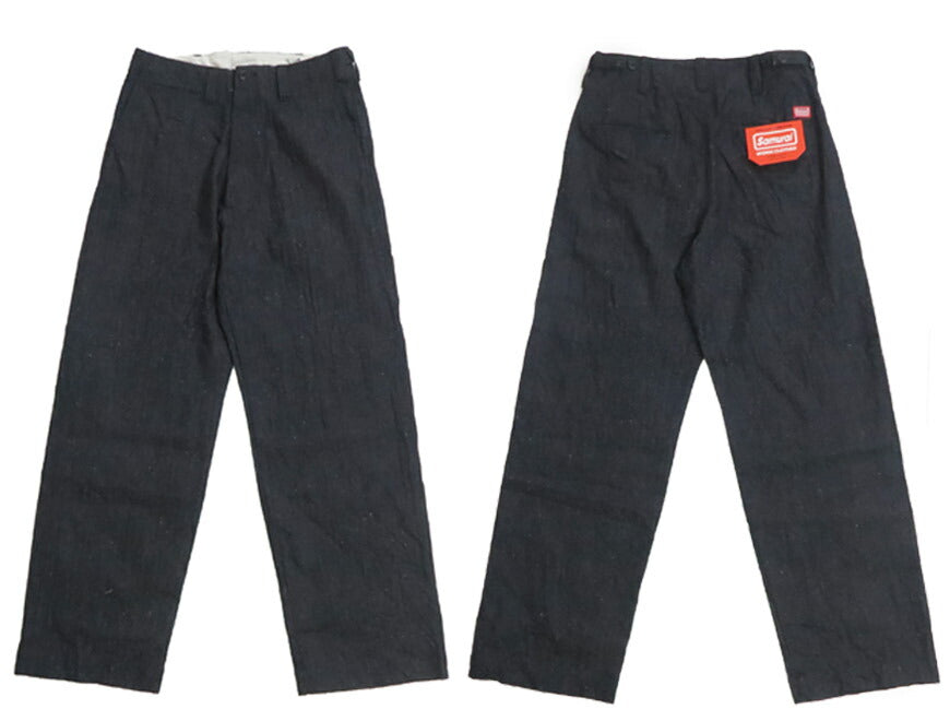 サムライジーンズ SAMURAI JEANS ジーンズ13oz へリンボーン ワイドトラウザーズ SWC600C-HBII