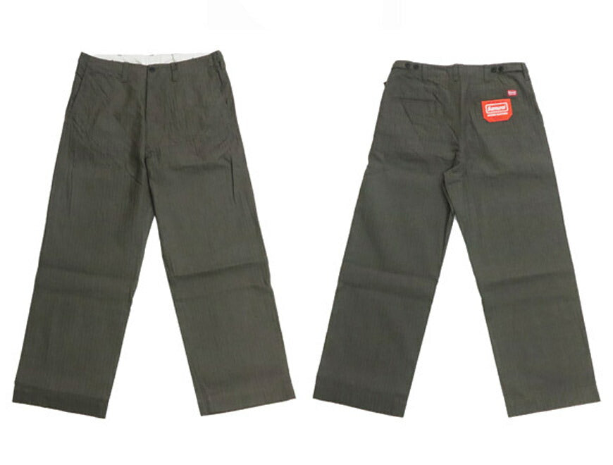 サムライジーンズ SAMURAI JEANS ジーンズ13oz へリンボーン ワイドトラウザーズ SWC600C-HBII オリーブ