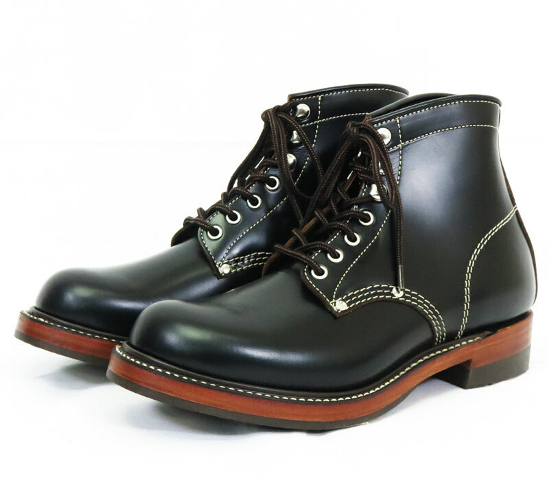 トイズマッコイ TOYS McCOY ガラスレザー ワークブーツ サーヴェイヤー ブラック WORK BOOTS SURVEYOR BLACK TMA2001 【2025年春夏新作】