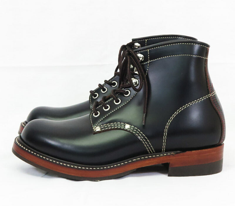 トイズマッコイ TOYS McCOY ガラスレザー ワークブーツ サーヴェイヤー ブラック WORK BOOTS SURVEYOR BLACK TMA2001 【2025年春夏新作】