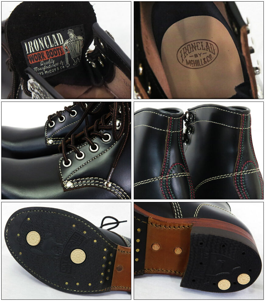 トイズマッコイ TOYS McCOY ガラスレザー ワークブーツ サーヴェイヤー ブラック WORK BOOTS SURVEYOR BLACK TMA2001 【2025年春夏新作】