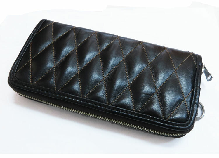 トイズマッコイTOYSMcCOYホースハイドレザーキルティングロングウォレットラウンドジッパー馬革LEATHERQUILTEDLONGWALLETTMA2419【2024-25年秋冬新作】