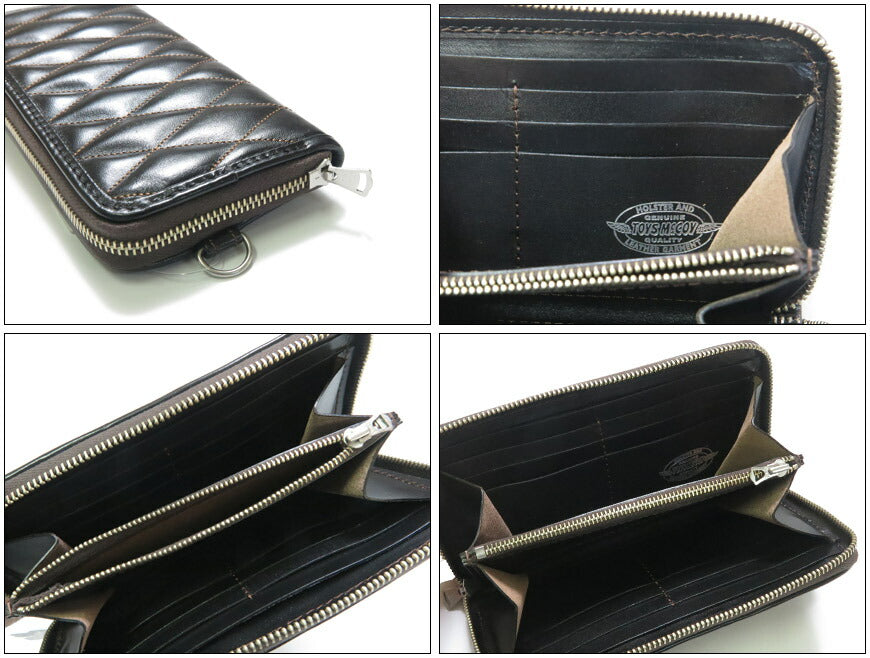 トイズマッコイ TOYS McCOY ホースハイド レザーキルティング ロングウォレット ラウンドジッパー 馬革 LEATHER QUILTED LONG WALLET TMA2506【2025年秋冬新作】