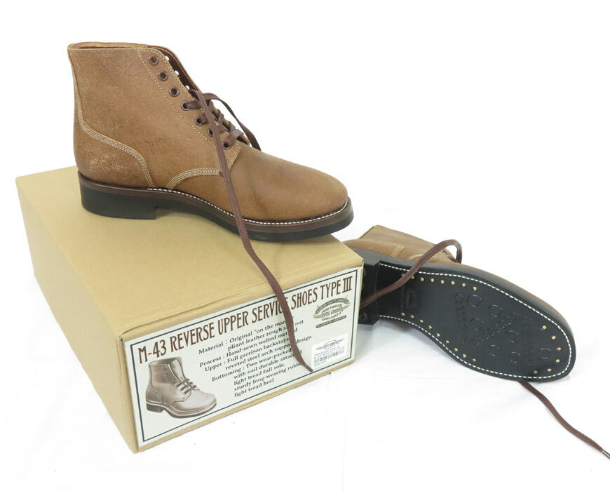トイズマッコイ TOYS McCOY ミリタリー サービス シューズ ブーツ M-43 REVERSE UPPER SERVICE SHOES TYPE 3 TMA2509【2025年春夏新作】