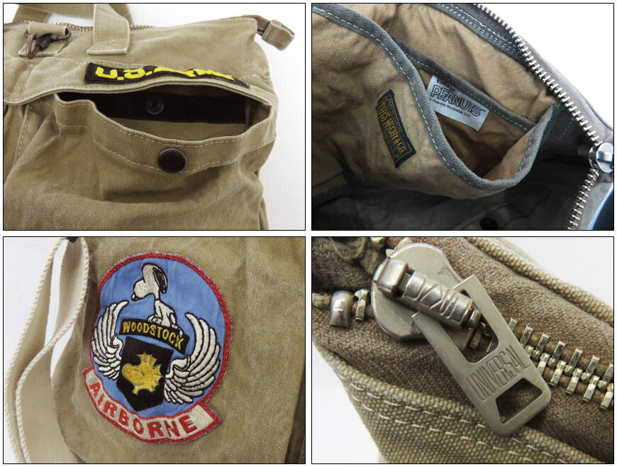 トイズマッコイ TOYS McCOY コットンキャンバス ヘルメットバッグ スヌーピー SNOOPY U. S. ARMY AIRBORNE TMA2524【2025年秋冬新作】