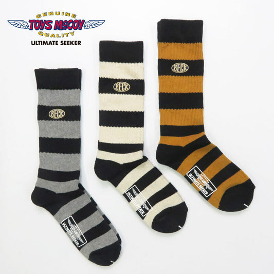 トイズマッコイTOYSMcCOY ブーツソックス 3足セット 靴下 3-PACK BORDERED BOOTS SOCKS TMA2535【2025年秋冬新作】