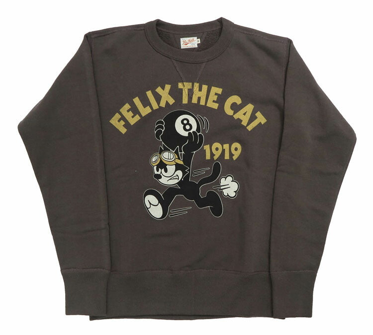 トイズマッコイ TOYS McCOY 長袖 プリント ミリタリー クルーネック スウェット FELIX THE CAT フィリックス "8 BALL" TMC2448【2024-25年秋冬新作】