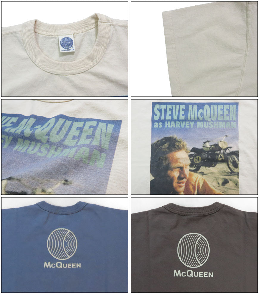 トイズマッコイ TOYSMcCOY 半袖 Tシャツ " STEVE McQUEEN as HARVEY MUSHMAN " マックイーン TEE tmc2507 【2025年春夏新作】