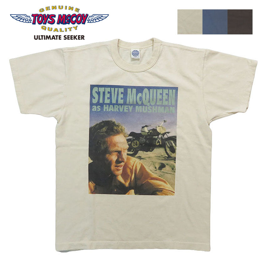 トイズマッコイ TOYSMcCOY 半袖 Tシャツ " STEVE McQUEEN as HARVEY MUSHMAN " マックイーン TEE tmc2507 【2025年春夏新作】