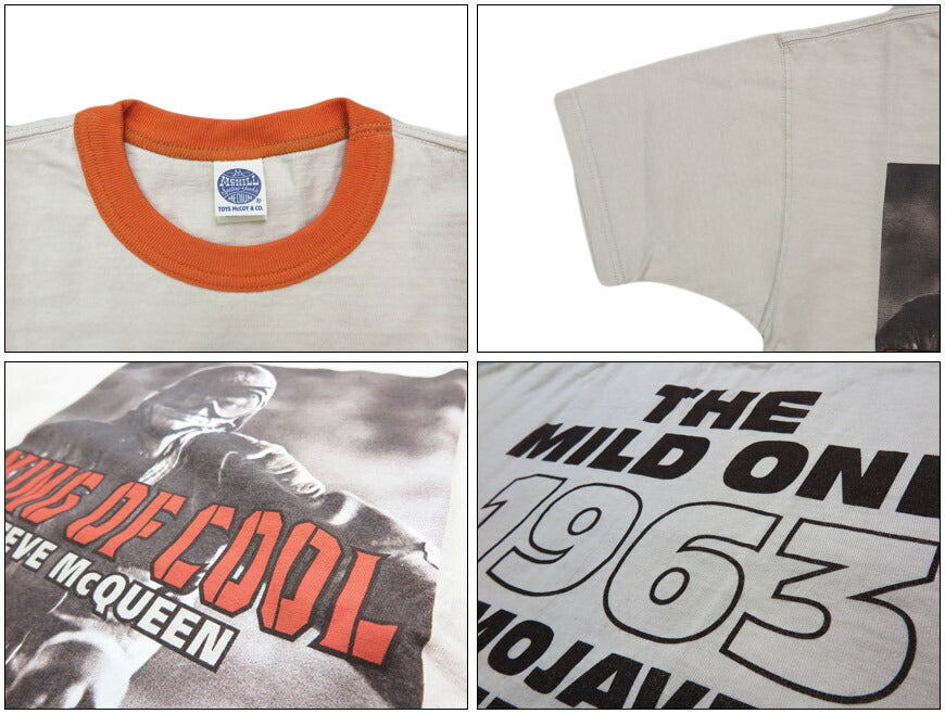 トイズマッコイ TOYS McCOY 半袖 Tシャツ S. McQUEEN™ TEE " KING OF COOL 1963 " マックイーン TEE TMC2508 【2025年春夏新作】