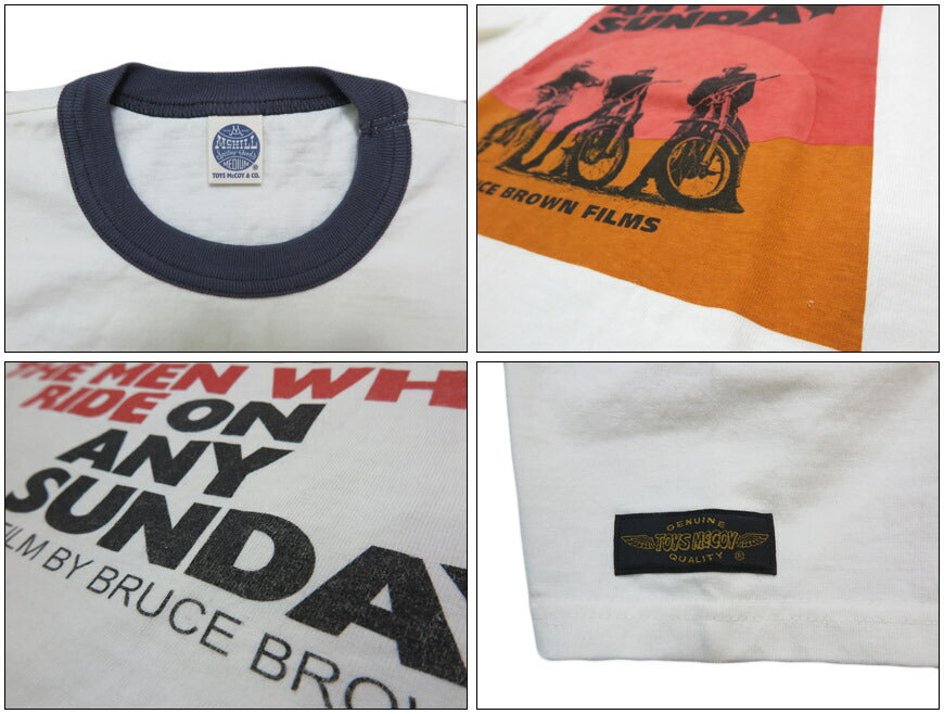 トイズマッコイ TOYS McCOY 半袖 Tシャツ" ON ANY SUNDAY 71 "マックイーン TEE TMC2510 【2025年春夏新作】