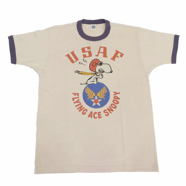 トイズマッコイ TOYSMcCOY 半袖 Tシャツ SNOOPY スヌーピー リンガー TEE USAF FLYING ACE TMC2519【2025春夏新作】
