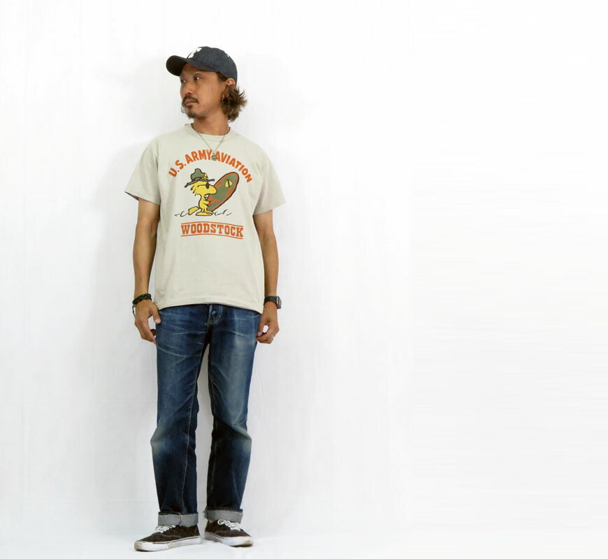 トイズマッコイ TOYSMcCOY 半袖 Tシャツ SNOOPY TEE WOODSTOCK " U.S.ARMY AVIATION " TMC2523【2025年春夏新作】