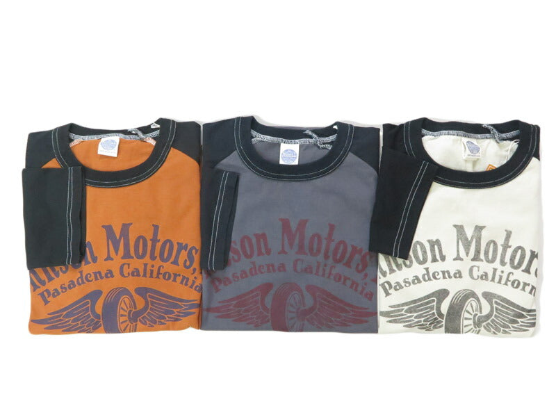 トイズマッコイ TOYS McCOY 6分袖 ラグランスリーブ Tシャツ CROPPED RAGLAN TEE " JOHNSON MOTORS " TMC2532【2025年春夏新作】