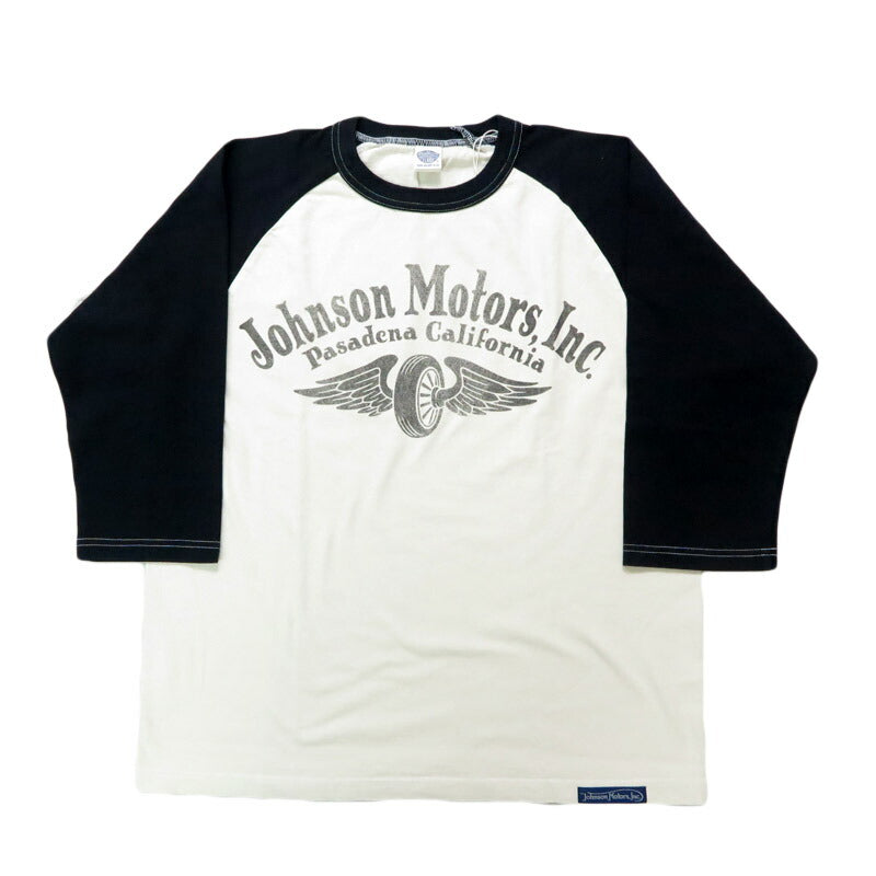 トイズマッコイ TOYS McCOY 6分袖 ラグランスリーブ Tシャツ CROPPED RAGLAN TEE " JOHNSON MOTORS " TMC2532【2025年春夏新作】