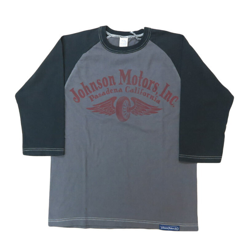 トイズマッコイ TOYS McCOY 6分袖 ラグランスリーブ Tシャツ CROPPED RAGLAN TEE " JOHNSON MOTORS " TMC2532【2025年春夏新作】