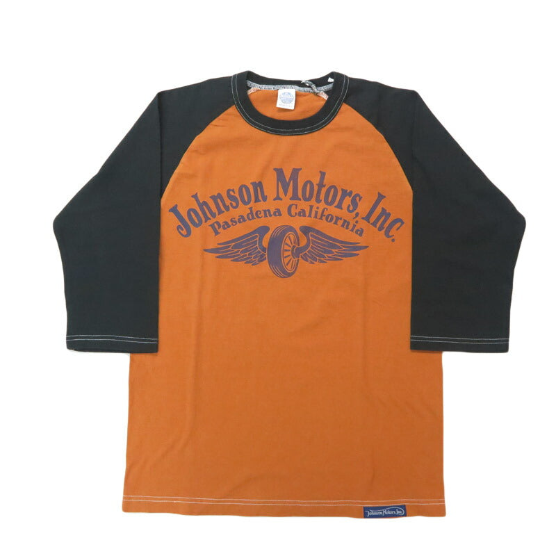 トイズマッコイ TOYS McCOY 6分袖 ラグランスリーブ Tシャツ CROPPED RAGLAN TEE " JOHNSON MOTORS " TMC2532【2025年春夏新作】