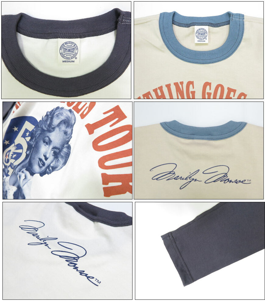 トイズマッコイ TOYS McCOY 長袖 Tシャツ マリリンモンロー LONG SLEEVE TEE MARILYN MONROE "ANYTHING GOES TOUR" TMC2544【2025年秋冬新作】