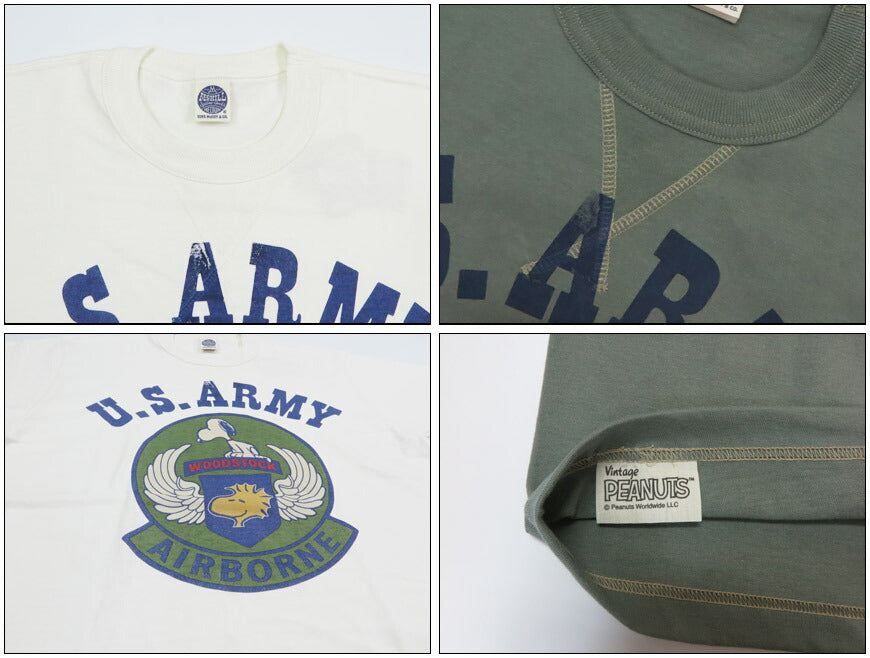 トイズマッコイ TOYS McCOY スヌーピーT SNOOPY TEE “U.S. ARMY AIRBORNE SUBDUED” 【2025年春夏新作】