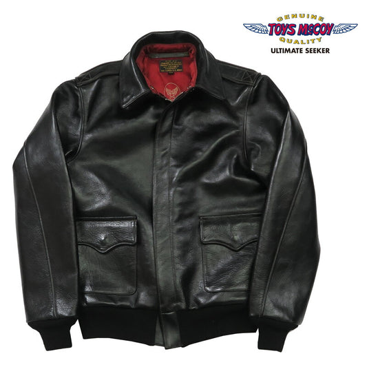 トイズマッコイ TOYS McCOY ブラック A-2 レザー フライトジャケット RWA CLOTHING CO. BLACK VER. RED LINING ホースハイド 馬革 TMJ2506 【2025年春夏新作】