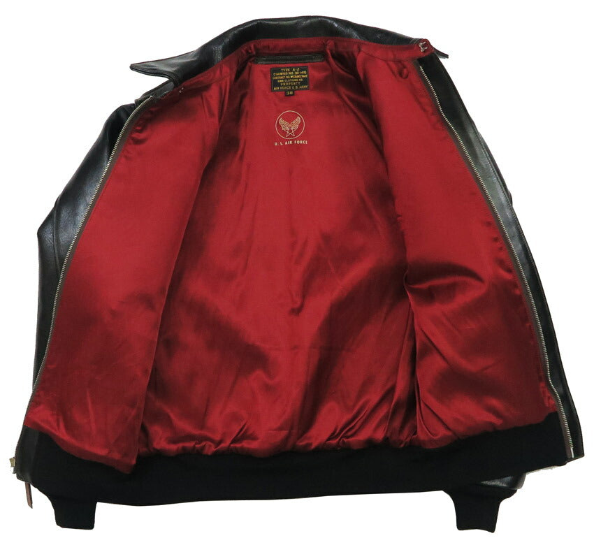 トイズマッコイ TOYS McCOY ブラック A-2 レザー フライトジャケット RWA CLOTHING CO. BLACK VER. RED LINING ホースハイド 馬革 TMJ2506 【2025年春夏新作】
