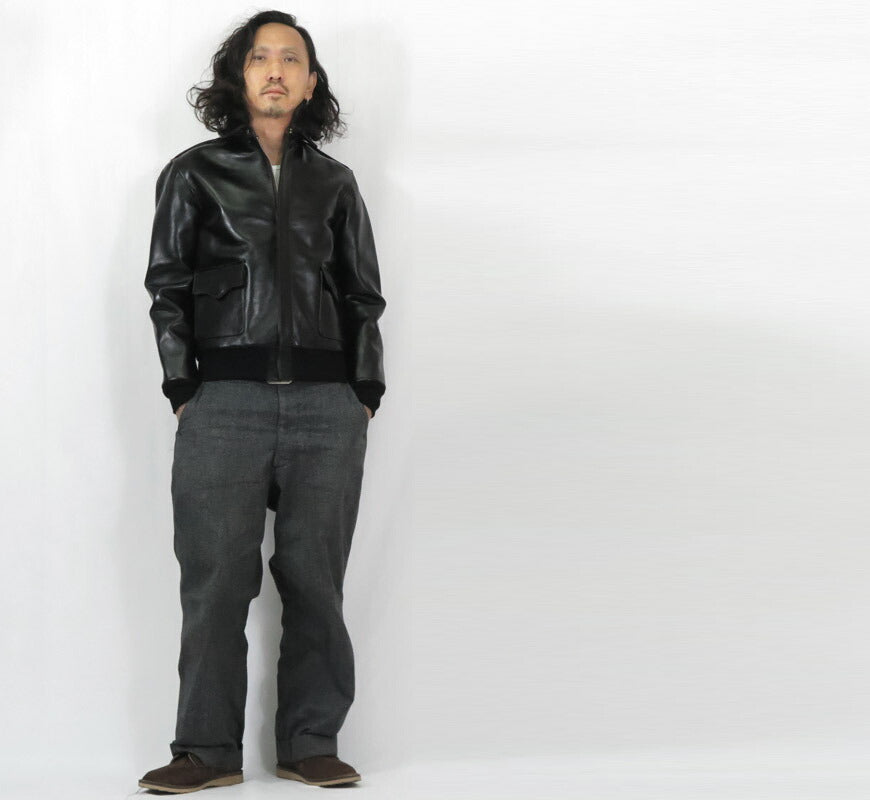 トイズマッコイ TOYS McCOY ブラック A-2 レザー フライトジャケット RWA CLOTHING CO. BLACK VER. RED LINING ホースハイド 馬革 TMJ2506 【2025年春夏新作】