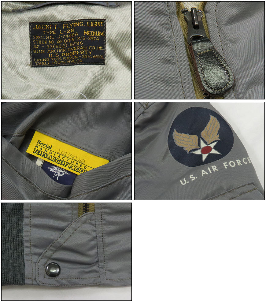 トイズマッコイ TOYS McCOY L-2B ジャケット BLUE ANCHOR OVERALL CO.,INC. SPEC MIL-J-7448A TMJ2509 【2025年春夏新作】