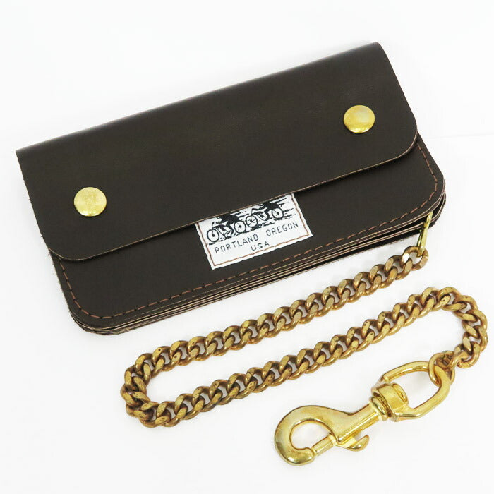 ラングリッツレザーズ Langlitz Leathers チェーン ウォレット ブラウンレザー トラッカー バイカーズ ロング レザー 長財布 革 【2025年春夏新作】