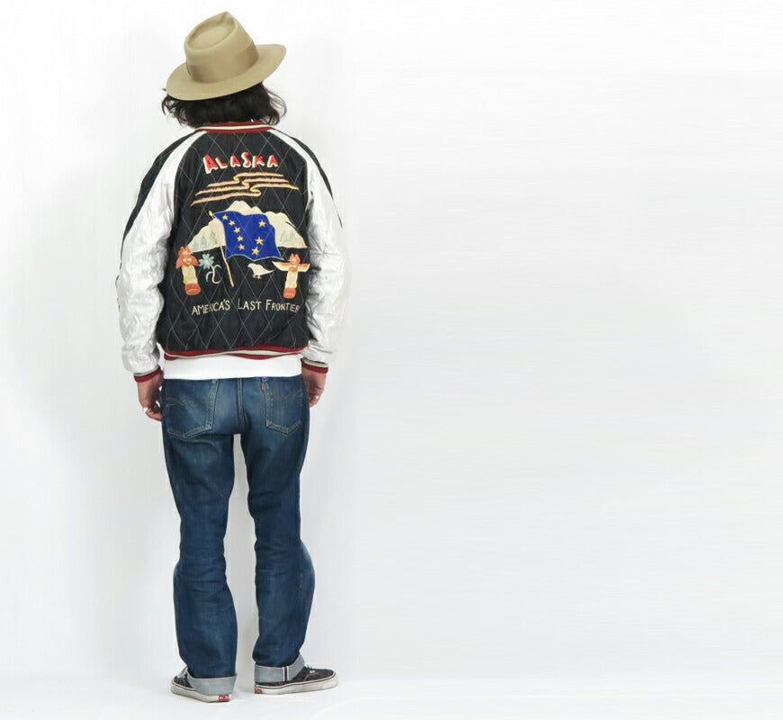 テーラー東洋 テイラー東洋 Tailor Toyo ベロア×キルト サテン スカジャン MOUNTAIN GOAT × ALASKAN FLAG ジャケット 50年代後期 ベルベット 別珍 TT15544 【2024-25年秋冬新作】