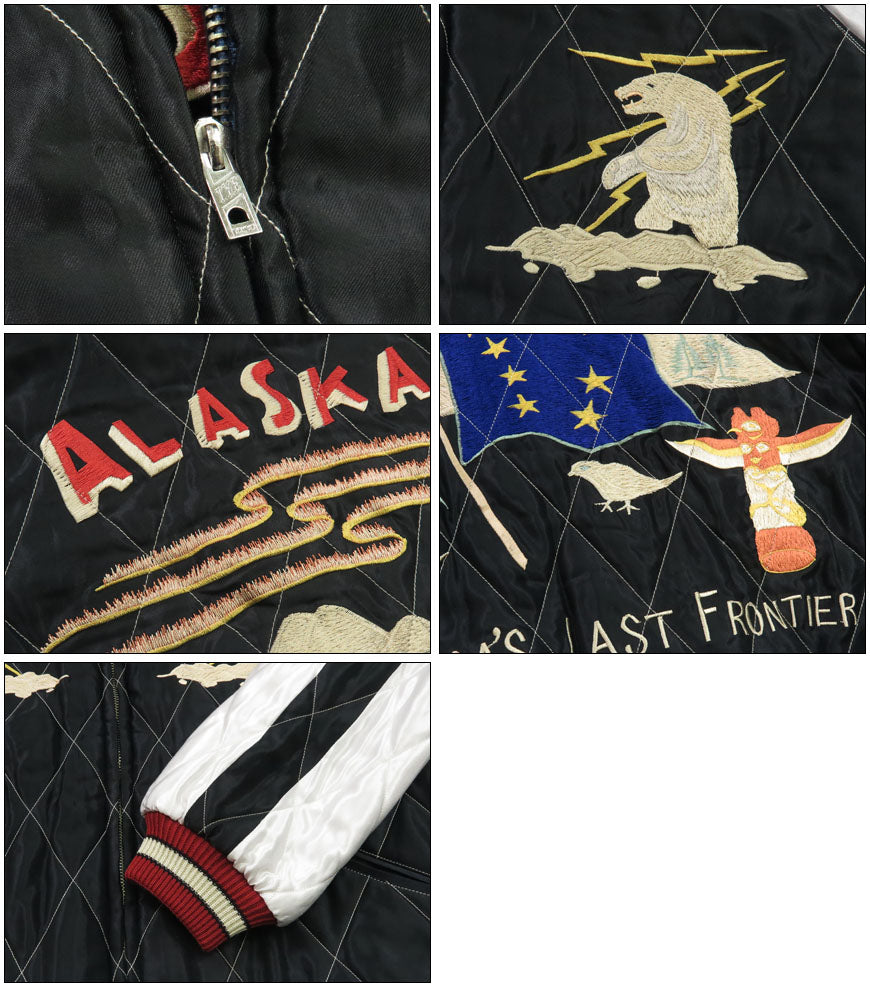 テーラー東洋 テイラー東洋 Tailor Toyo ベロア×キルト サテン スカジャン MOUNTAIN GOAT × ALASKAN FLAG ジャケット 50年代後期 ベルベット 別珍 TT15544 【2024-25年秋冬新作】