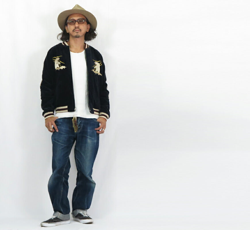 テーラー東洋 テイラー東洋 Tailor Toyo ベロア×キルト サテン スカジャン MOUNTAIN GOAT × ALASKAN FLAG ジャケット 50年代後期 ベルベット 別珍 TT15544 【2024-25年秋冬新作】
