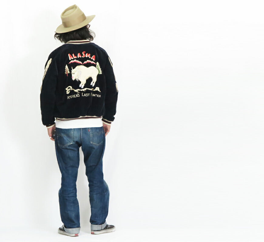 テーラー東洋 テイラー東洋 Tailor Toyo ベロア×キルト サテン スカジャン MOUNTAIN GOAT × ALASKAN FLAG ジャケット 50年代後期 ベルベット 別珍 TT15544 【2024-25年秋冬新作】