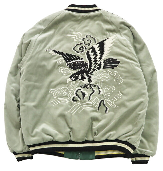 テーラー東洋 テイラー東洋 Tailor Toyo ベロア×キルト サテン スカジャン BLACK EAGLE” × JAPAN MAP ジャケット 50年代中期 ベルベット 別珍 TT15544 【2024-25年秋冬新作】
