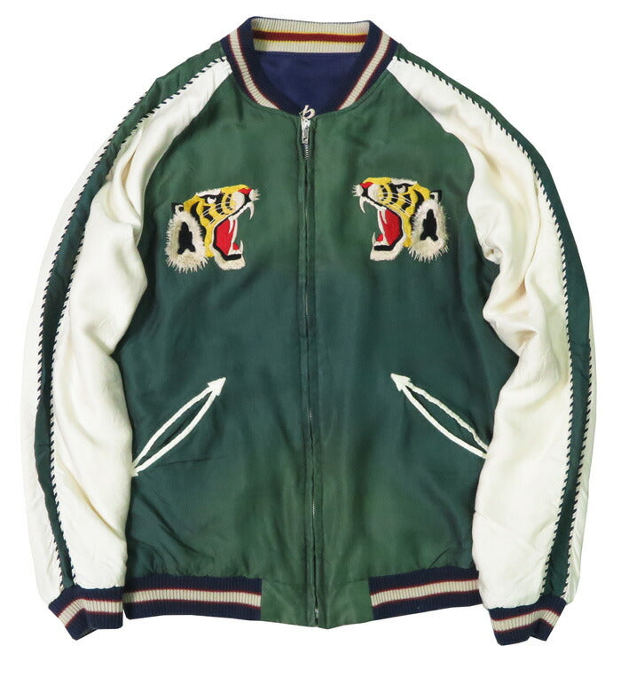 テーラー東洋 テイラー東洋 Tailor Toyo リバーシブル サテン スカジャン エイジング加工モデル TIGER HEAD × JAPAN MAP ジャケット TT15710 【2025年春夏新作】