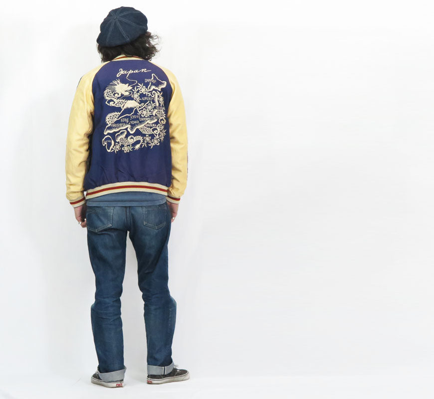 テーラー東洋 テイラー東洋 Tailor Toyo リバーシブル サテン スカジャン エイジング加工モデル TIGER HEAD × JAPAN MAP ジャケット TT15710 【2025年春夏新作】