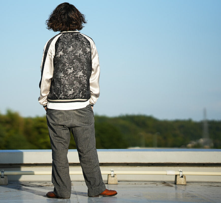 テーラー東洋 テイラー東洋 Tailor Toyo レーヨンブロケード × アセテート サテン スカジャン 港商 東洋エンタープライズ60周年限定モデル Special Edition TIGER & DRAGON  (織り) × EAGLE スーベニア スーヴェニア ジャケット ジャンパー TT15717 【2025年秋冬新作】
