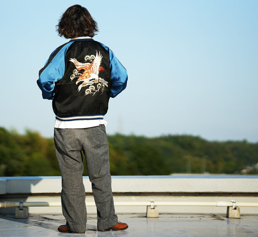 テーラー東洋 テイラー東洋 Tailor Toyo レーヨンブロケード × アセテート サテン スカジャン 港商 東洋エンタープライズ60周年限定モデル Special Edition TIGER & DRAGON  (織り) × EAGLE スーベニア スーヴェニア ジャケット ジャンパー TT15717 【2025年秋冬新作】