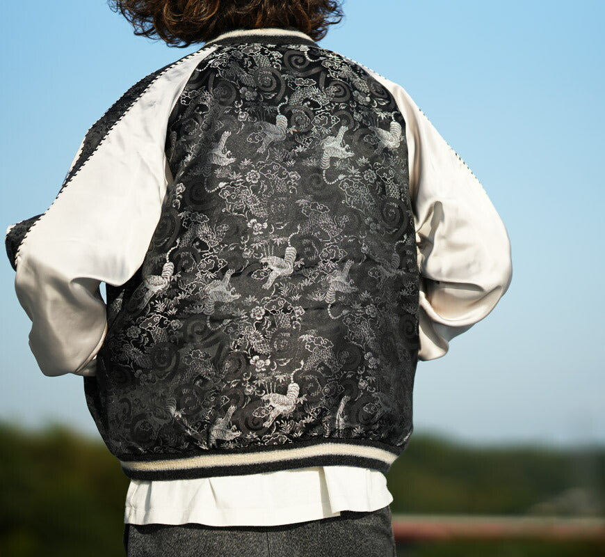 テーラー東洋 テイラー東洋 Tailor Toyo レーヨンブロケード × アセテート サテン スカジャン 港商 東洋エンタープライズ60周年限定モデル Special Edition TIGER & DRAGON  (織り) × EAGLE スーベニア スーヴェニア ジャケット ジャンパー TT15717 【2025年秋冬新作】
