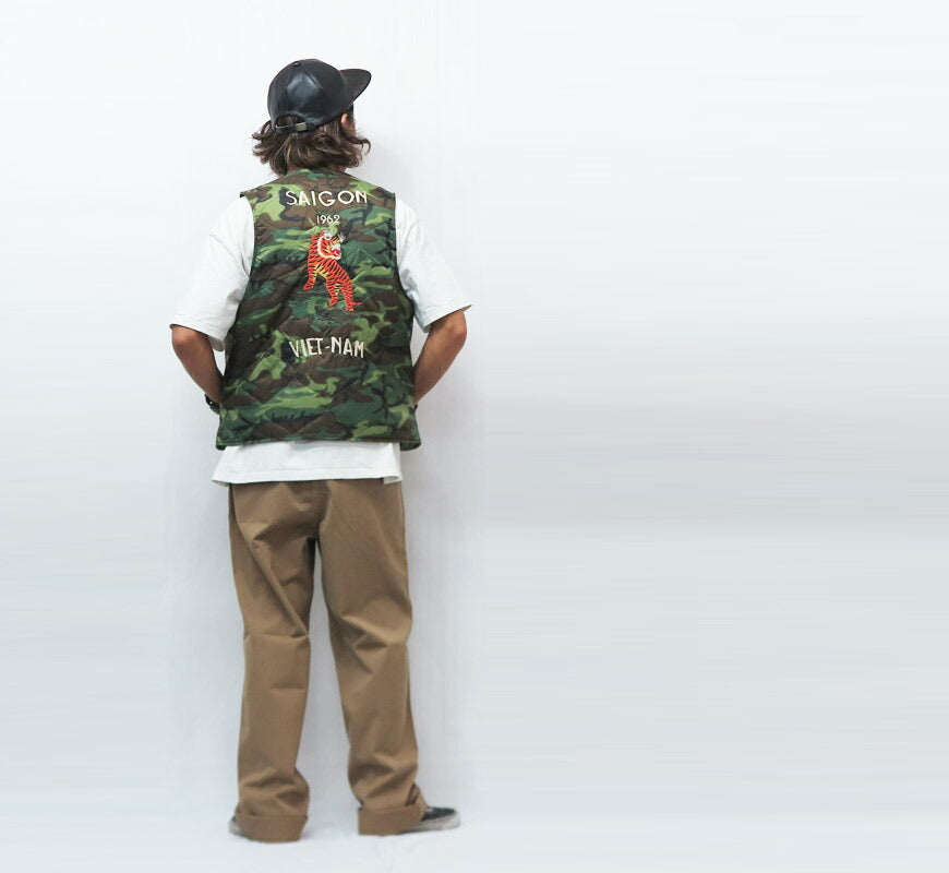 テーラー東洋 テイラー東洋 Tailor Toyo ベトナム スーベニアベスト Vietnam Liner Vest “VIET-NAM TIGER”1960年代中期 刺繍 TT15718【2025年秋冬新作】