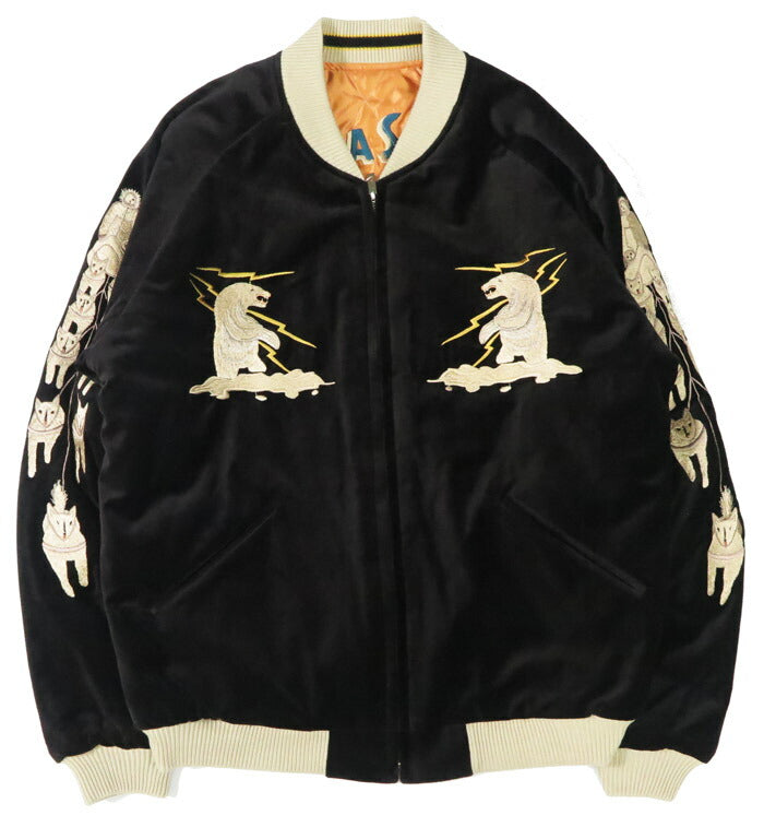 テーラー東洋 テイラー東洋 Tailor Toyo ベロア×キルト サテン スカジャン POLAR BEAR × ALASKA MAP ジャケット ベルベット 別珍 TT15792-119 【2025年秋冬新作】
