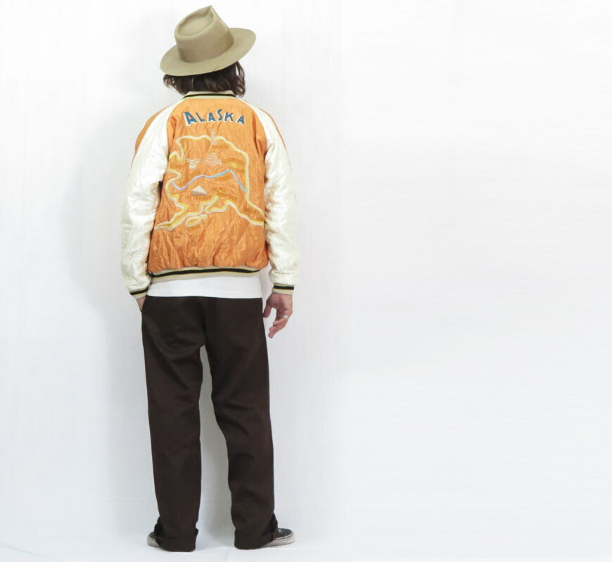 テーラー東洋 テイラー東洋 Tailor Toyo ベロア×キルト サテン スカジャン POLAR BEAR × ALASKA MAP ジャケット ベルベット 別珍 TT15792-119 【2025年秋冬新作】